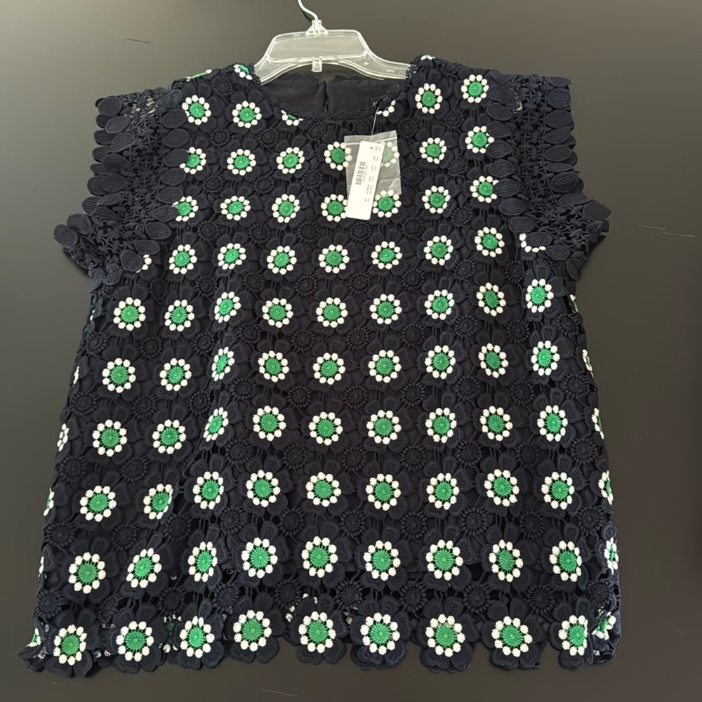 NWT J Crew Women's Size Medium Floral Lace Crochet